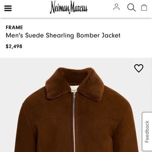 Neiman and Marcus suede leather bomber